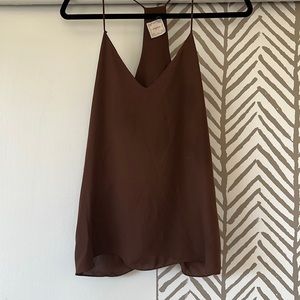 Flowy Racerback Brown Top